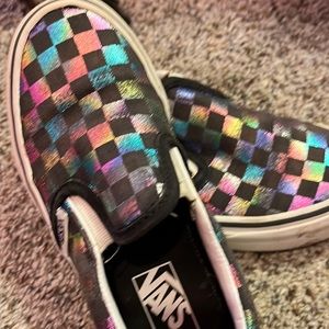 Rainbow checkered vans